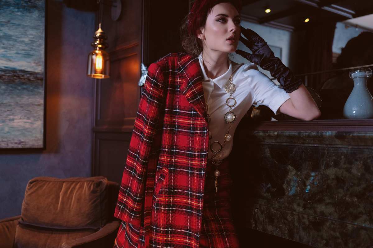 cappotto e gonna tartan