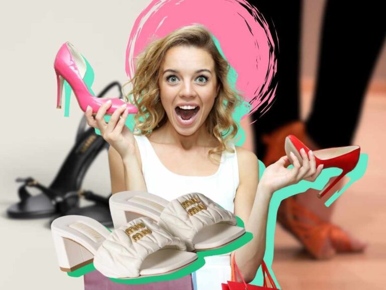 donna con scarpe