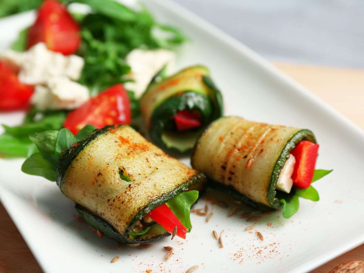 involtini di zucchine con pomodoro