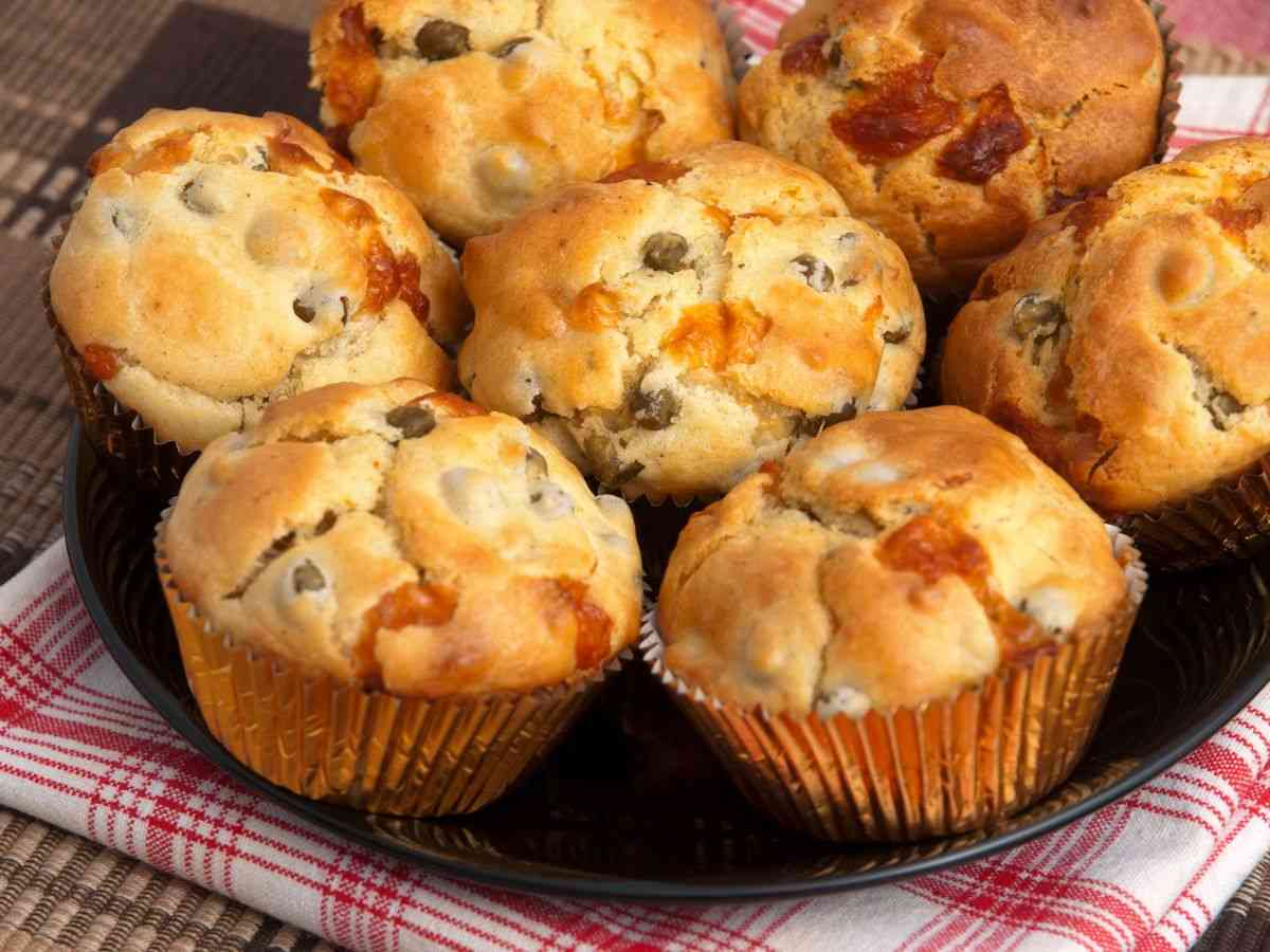 muffin con prosciutto